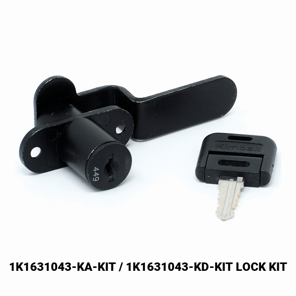 1K1631043 - DOUBLE DOOR CAM LOCK - MATT BLACK - KIMBALL OFFICE more images