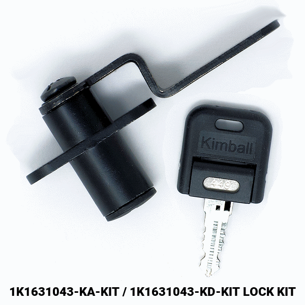 1K1631043 - DOUBLE DOOR CAM LOCK - MATT BLACK - KIMBALL OFFICE more images