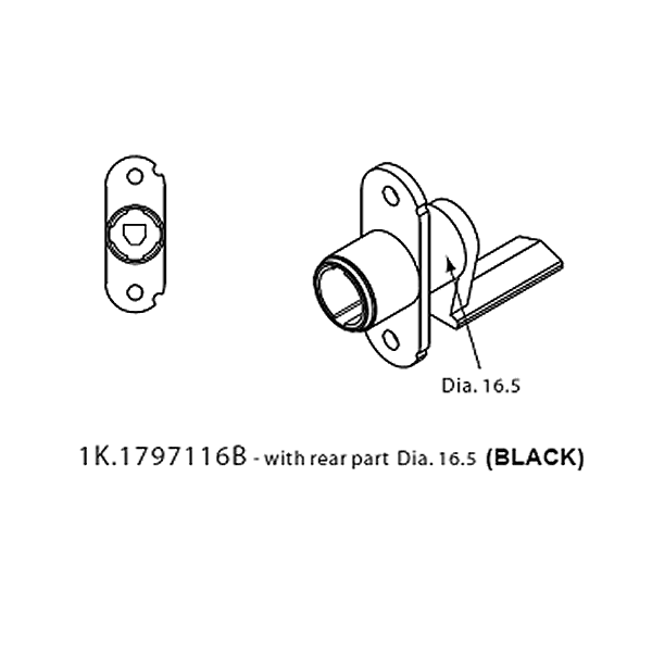 2590013 - TENON LOCK ASSEMBLY - KIMBALL OFFICE