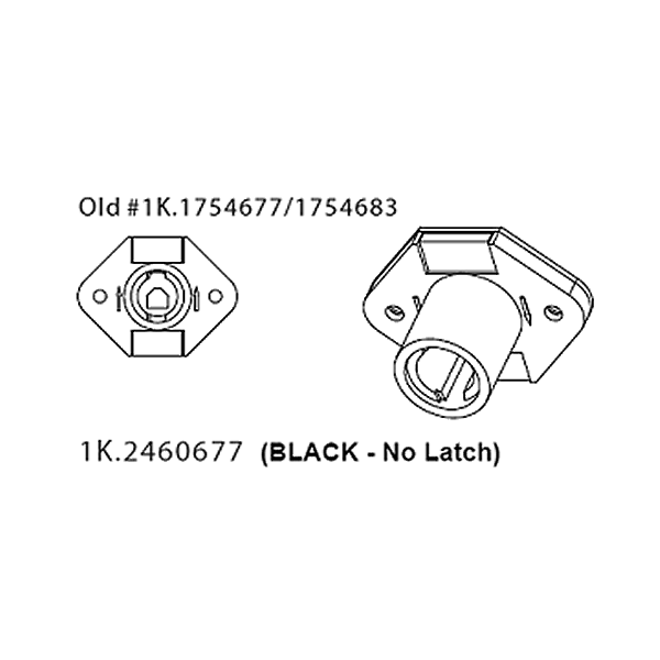1K2460677 - ABS LOCK HOUSING - MATT BLACK - KIMBALL OFFICE more images