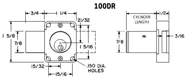 100DR - DEADBOLT DOOR LOCK - OLYMPUS LOCK