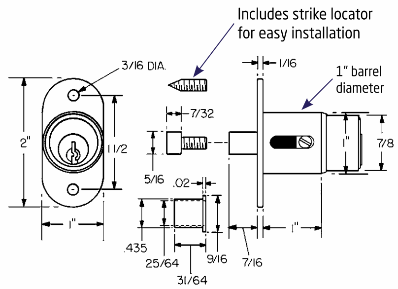 300SD - PLUNGER LOCK - OLYMPUS LOCK