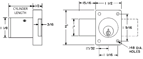 Olympus Lock Cabinet Door Lock 700SC 