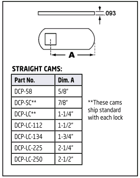 DCP-ST - STRAIGHT CAMS - OLYMPUS LOCK