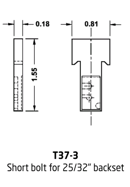 Olympus Lock T37-3 Short Bolt