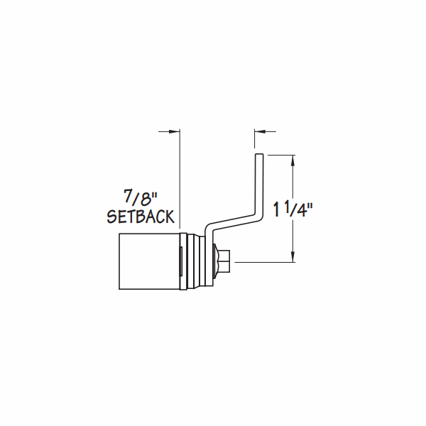 CompX Timberline CB-099 Cam Lock - Dimensions