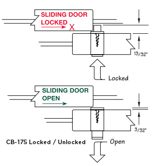 CB-175 - PUSH BUTTON / PLUNGER LOCK - COMPX TIMBERLINE