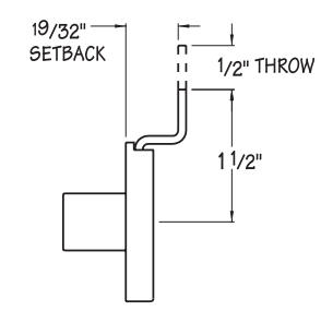 CB-234 - DRAWER / DOOR LOCK  - EMPTY CYLINDER LOCK HOUSING - COMPX TIMBERLINE more images