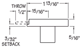 CB-240 - DRAWER / DOOR LOCK  - EMPTY CYLINDER LOCK HOUSING - COMPX TIMBERLINE more images