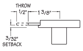 CB-241 - DRAWER / DOOR LOCK  - EMPTY CYLINDER LOCK HOUSING - COMPX TIMBERLINE more images