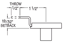 CB-244 - DRAWER / DOOR LOCK  - EMPTY CYLINDER LOCK HOUSING - COMPX TIMBERLINE more images