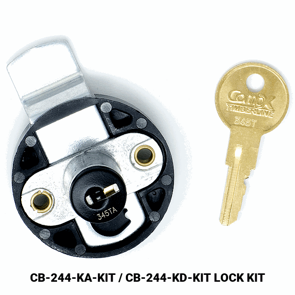 CB-244 - DRAWER / DOOR LOCK  - EMPTY CYLINDER LOCK HOUSING - COMPX TIMBERLINE more images