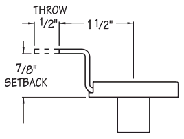 CB-245 - DRAWER / DOOR LOCK - EMPTY CYLINDER LOCK HOUSING - COMPX TIMBERLINE more images