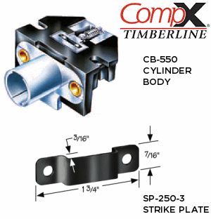 CompX Timberline Desk/Furniture Lock - SKU: CB-550