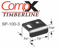 CompX Timberline C250CB Double Door Lock Cylinder Body