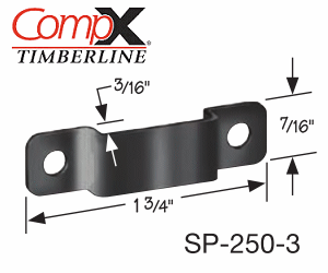 CompX Timberline Strike Plate - SKU: SP-250-3