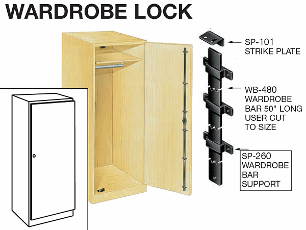 CompX Timberline SP-260 Wardrobe Bar Support - Application