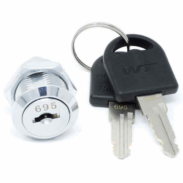 9900S-20-KD - CHROME CAM LOCK - KEYED DIFFERENT - WANGTONG more images