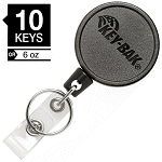 Key-Bak MID6-DUO Heavy Duty Badge Reel and Keychain with Belt Clip - SKU: 0006-0804