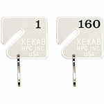 HPC Slotted Numbered Key Tags - 1 to 160 - SKU: H-NT-1-160