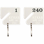 HPC Slotted Numbered Key Tags - 1 to 240 - SKU: H-NT-1-240