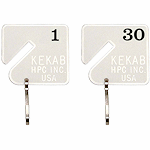 HPC Slotted Numbered Key Tags - 1 to 30 - SKU: H-NT-1-30