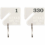 HPC Slotted Numbered Key Tags - 1 to 330 - SKU: H-NT-1-330