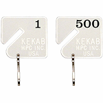 HPC Slotted Numbered Key Tags - 1 to 500 - SKU: H-NT-1-500