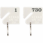 HPC Slotted Numbered Key Tags - 1 to 730 - SKU: H-NT-1-730