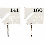 HPC Slotted Numbered Key Tags - 141 to 160 - SKU: H-NT-141-160