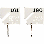 HPC Slotted Numbered Key Tags - 161 to 180 - SKU: H-NT-161-180