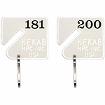 HPC Slotted Numbered Key Tags - 181 to 200 - SKU: H-NT-181-200