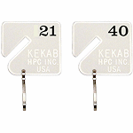 HPC Slotted Numbered Key Tags - 21 to 40 - SKU: H-NT-21-40