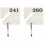 HPC Slotted Numbered Key Tags - 241 to 260 - SKU: H-NT-241-260