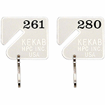 HPC Slotted Numbered Key Tags - 261 to 280 - SKU: H-NT-261-280