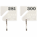 HPC Slotted Numbered Key Tags - 281 to 300 - SKU: H-NT-281-300