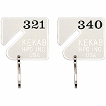 HPC Slotted Numbered Key Tags - 321 to 340 - SKU: H-NT-321-340