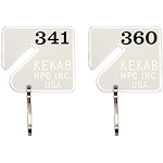HPC Slotted Numbered Key Tags - 341 to 360 - SKU: H-NT-341-360