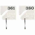 HPC Slotted Numbered Key Tags - 361 to 380 - SKU: H-NT-361-380