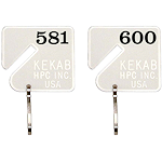 HPC Slotted Numbered Key Tags - 581 to 600 - SKU: H-NT-581-600