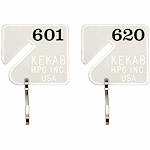 HPC Slotted Numbered Key Tags - 601 to 620 - SKU: H-NT-601-620