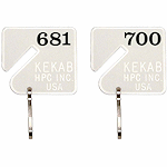 HPC Slotted Numbered Key Tags - 681 to 700 - SKU: H-NT-681-700