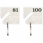 HPC Slotted Numbered Key Tags - 81 to 100 - SKU: H-NT-81-100