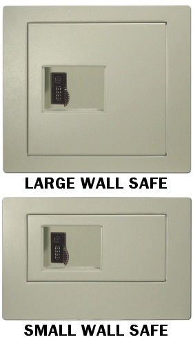 HPC Wall Safe with 4-Wheel Mechanical Resettable Combination Lock - SKU: H-WS-200-4W & H-WS-100-4W