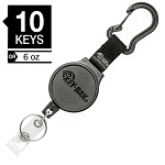 Key-Bak MID6-DUO Heavy Duty Badge Reel and Keychain with Carabiner - SKU: 0006-0824