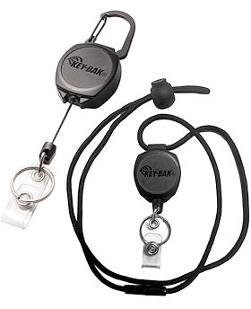 Key-Bak Sidekick® Twist-Free Retractable Keychain and Badge Reel - SKU: 0KB1-0A
