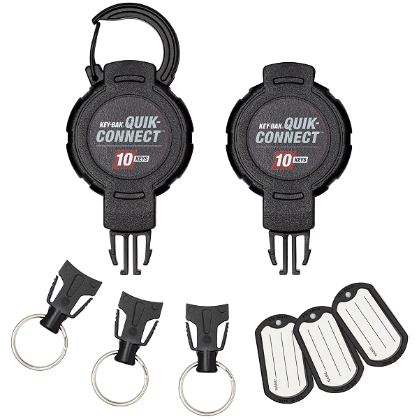 Key-Bak 0KM2 Quik Connect Carabiner & Belt Clip Key Retractor - 10 Keys - Gallery Image