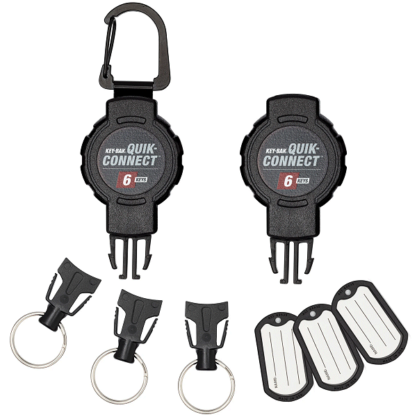 Key-Bak 0KM2 Quik Connect Carabiner & Belt Clip Key Retractor - 6 Keys - Gallery Image