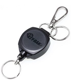 Key-Bak Snapback Retractable Keychain with 24 Inch Cut Resistant Cord - SKU: 0KW1-0A54