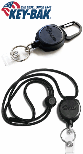 Key-Bak Sidekick ID Badge and Key Reel 24 inch Kevlar Cord Tough Polycarbonate